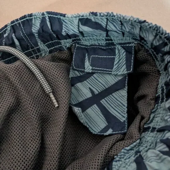 ⭐Columbia Men's Swim Shorts Blue Navy Palm Print Hidden Pocket Size Medium⭐ - Picture 3 of 12